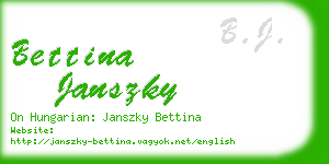 bettina janszky business card